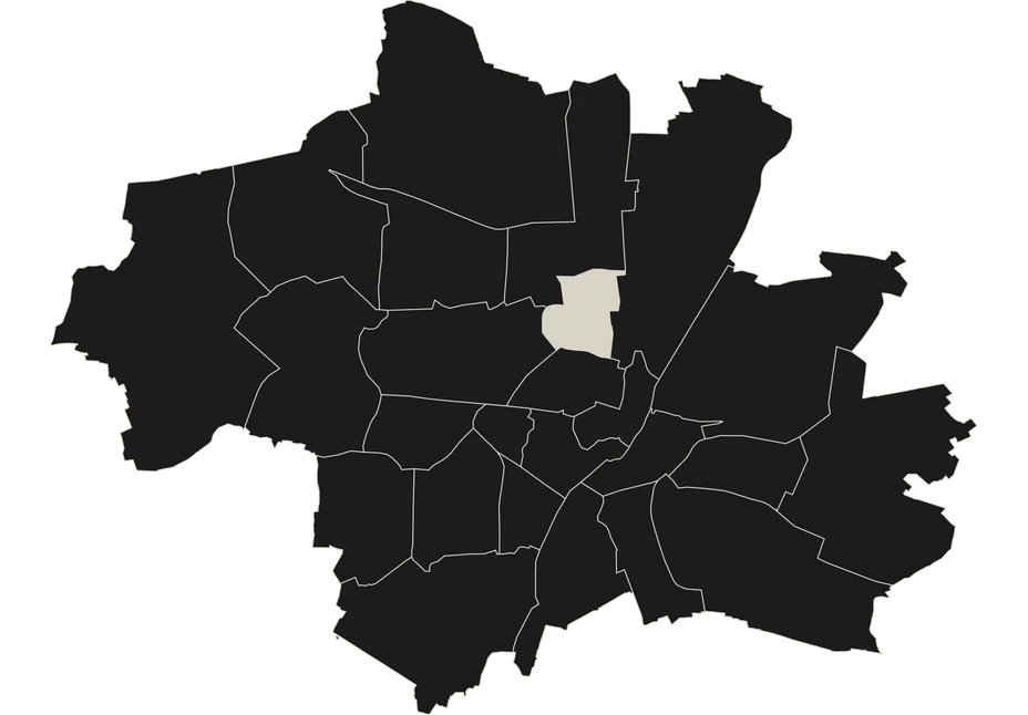 Karte mit dem Standort von ortholoft in der Nordendstraße 56 in München-Schwabing